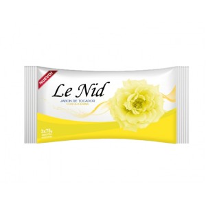 LE NID JABON TOCADOR 3x75g c/u AMARILLO